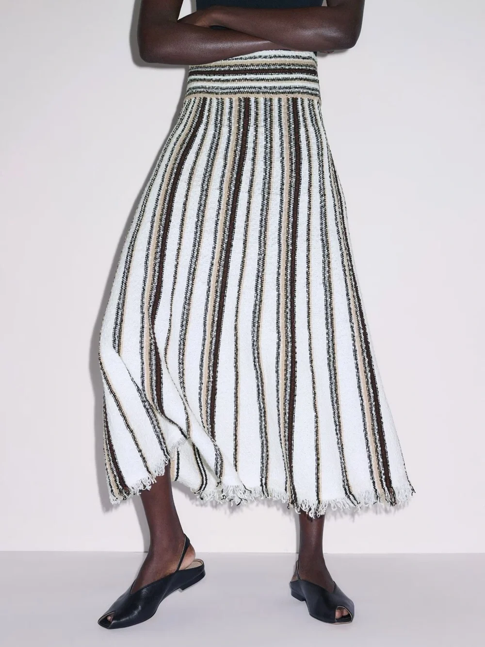 ME+EM Stripe Knit Maxi Skirt